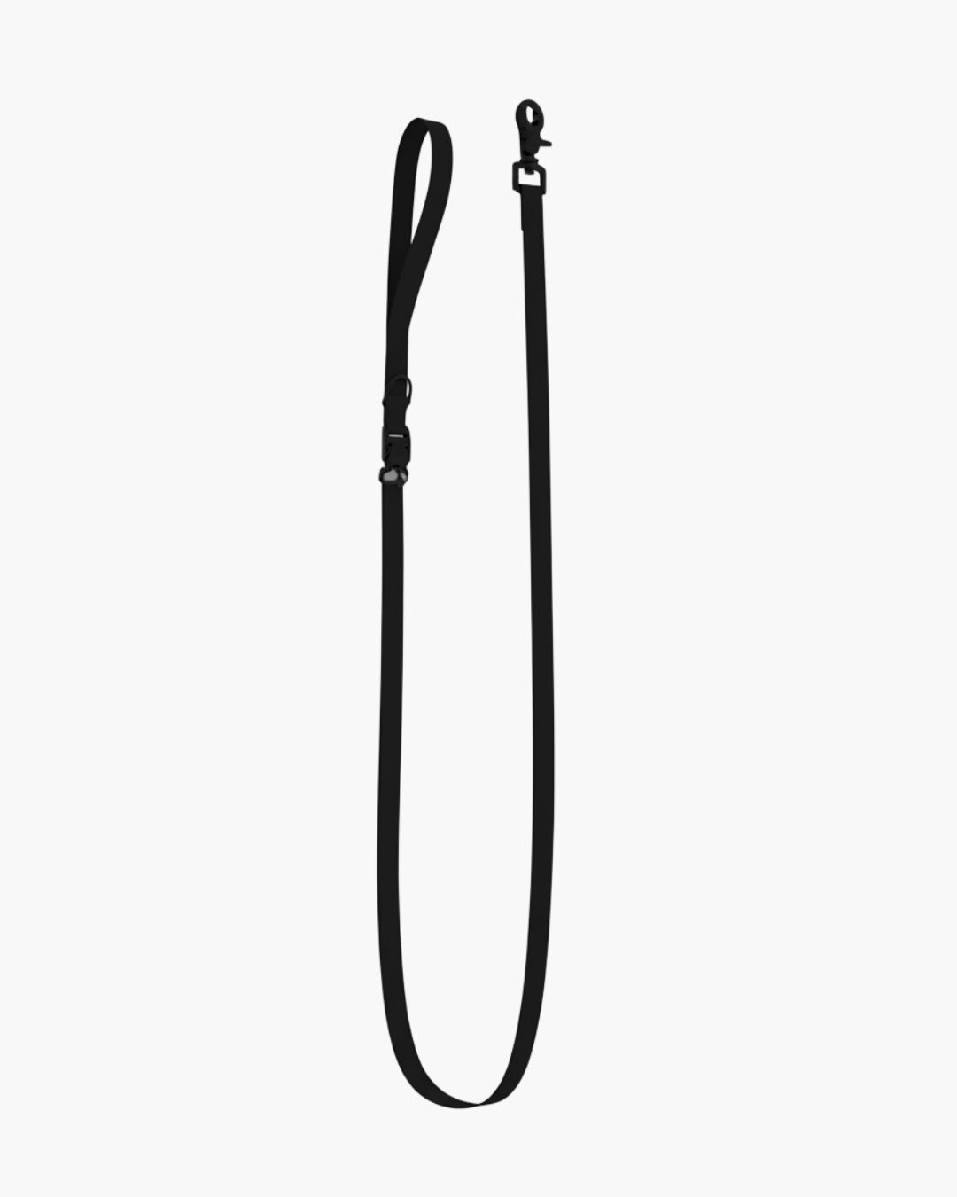 Black dog leash on a white background